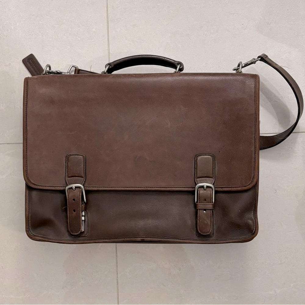 Coach BrownLeather Vintage Laptop Briefcase 

12" X16" X5" F1S-5310 Hudson